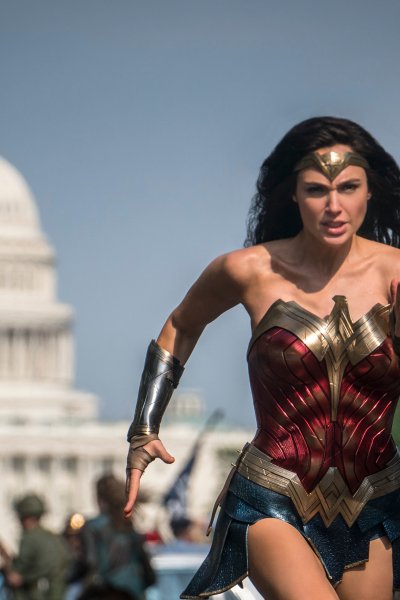 This image released by Warner Bros. Pictures shows Gal Gadot as Wonder Woman in a scene from “Wonder Woman 1984."