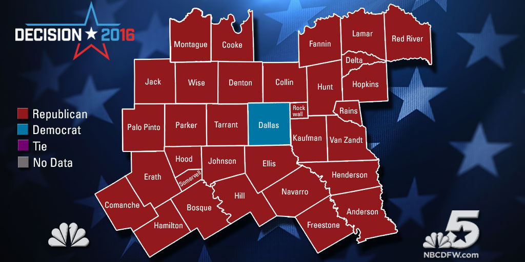 Presidential Election Results by County: Texas - NBC 5 ...