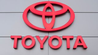 A Toyota logo is seen at a car dealership in San Jose, California, on Nov. 19, 2019.