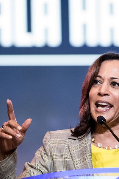 Sen. Kamala Harris (D-Calif.) addresses the crowd at the 2019 South Carolina Democratic Party State Convention, June 22, 2019, in Columbia, S.C.
