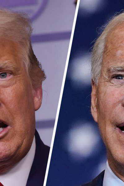 President Donald Trump (left) and Democratic Presidential Candidate Joe Biden (right).
