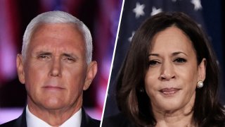 Vice President Mike Pence (left) and Democratic Vice Presidential nominee Kamala Harris (right).