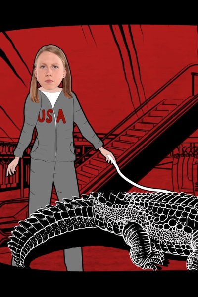 Lilly King animation with crocodile