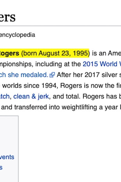 Mattie Rogers and her Wiki page