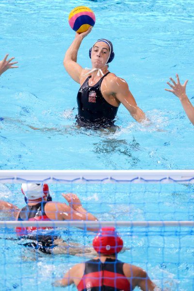 The US. plays Canada in water polo.