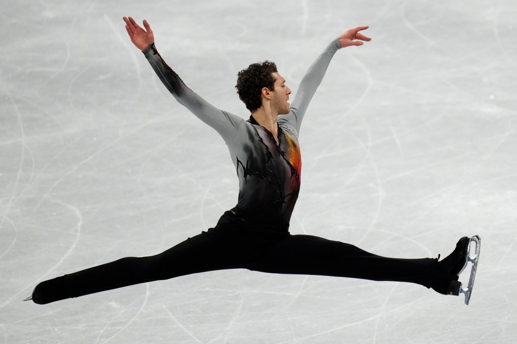 Jason Brown competes in the men's free skate
