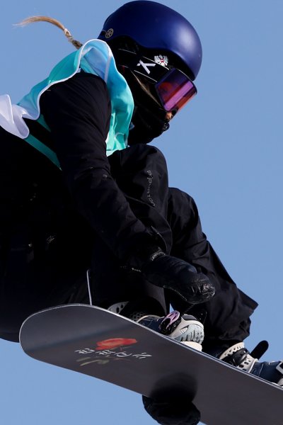 Anna Gasser during a big air jump.
