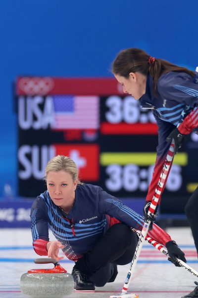 Team USA plays Switzerland in curling.