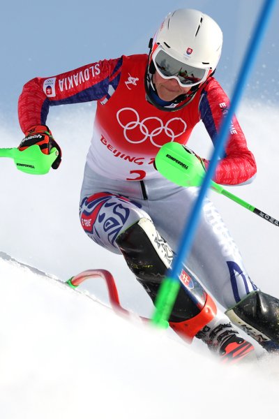 Petra Vlhová during a slalom run.
