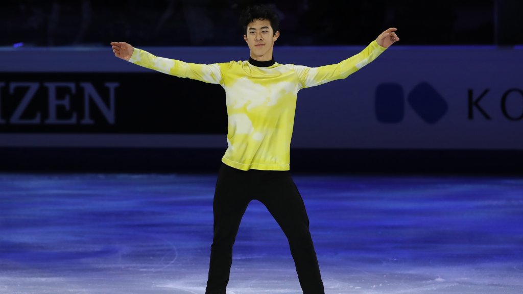 Nathan Chen was on the podium to win the gold medal at the ISU Grand Prix of the Figure Skating Final in Turin, Italy on December 7, 2019.
