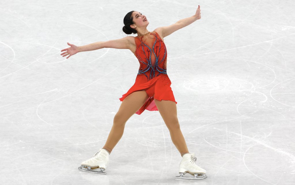 Alysa Liu of Team United States skates during the Women Single Skating Short Program on day eleven of the Beijing 2022 Winter Olympic Games at Capital Indoor Stadium on Feb. 15, 2022, in Beijing, China.