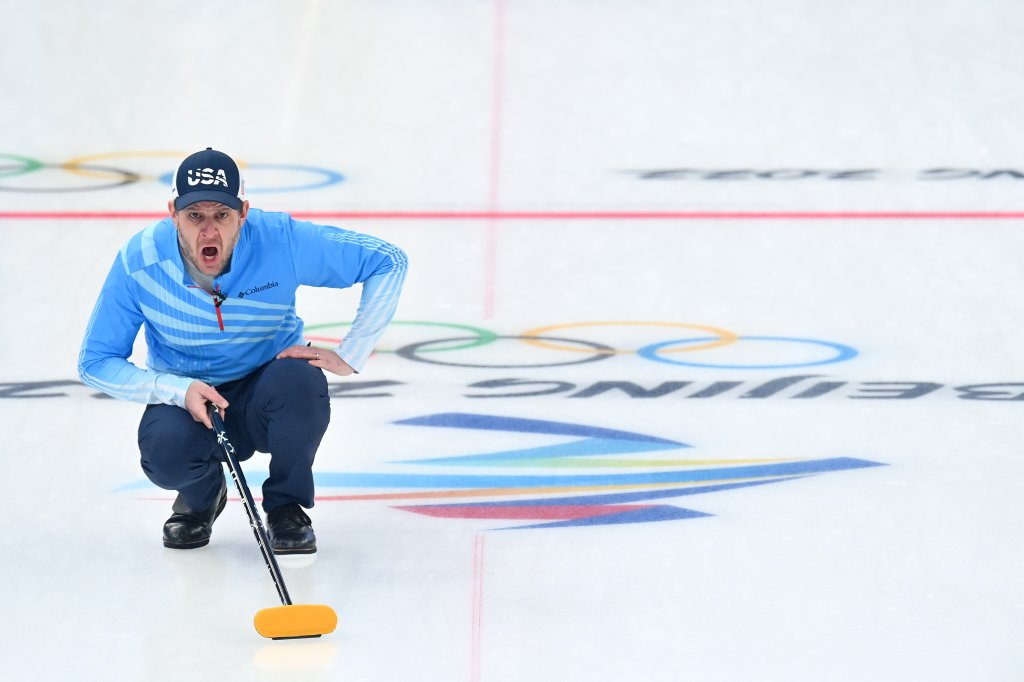 John Shuster of Team United States competes