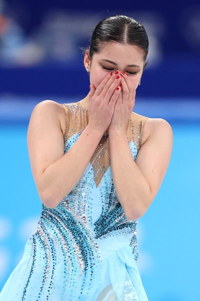 Alysa Liu of Team United States reacts after skating