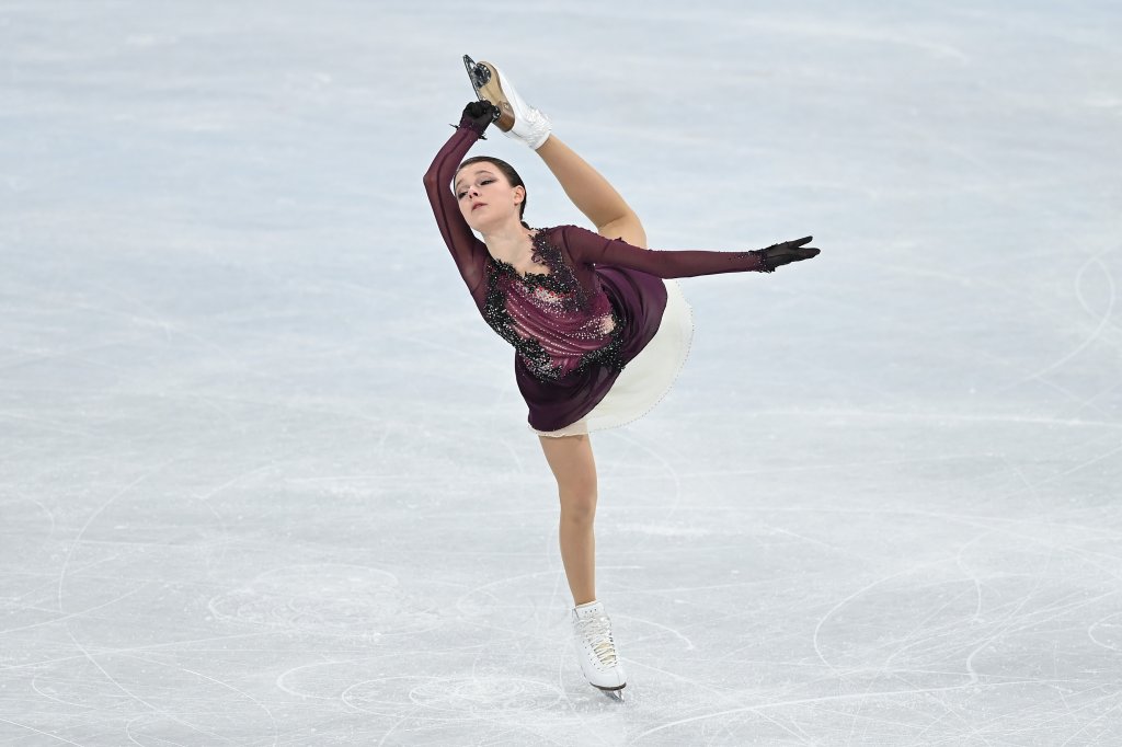 Anna Shcherbakova of Team ROC skates to gold during the Women's Free Skate at the 2022 Winter Olympic Games, Feb. 17, 2022, in Beijing. 