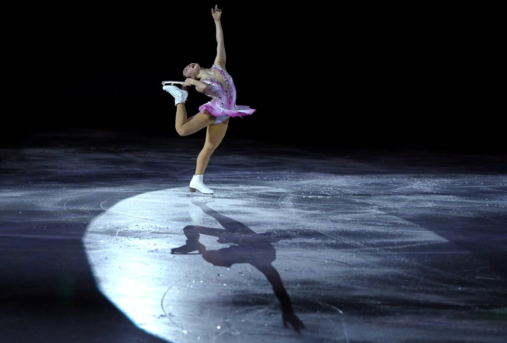 Wakaba Higuchi of Team Japan skates during the Figure Skating Gala Exhibition on day 16 of the 2022 Winter Olympics at Capital Indoor Stadium on Feb. 20, 2022, in Beijing, China.