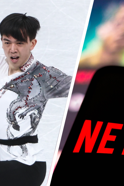 Vincent Zhou and a Netflix logo
