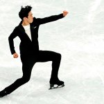 Nathan Chen strikes a pose on the ice