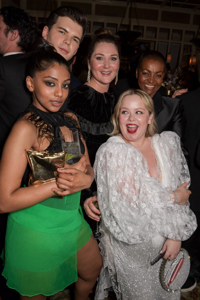 (L to R) Charithra Chandran, Luke Newton, Ruth Gemmell, Nicola Coughlan and Adjoa Andoh 