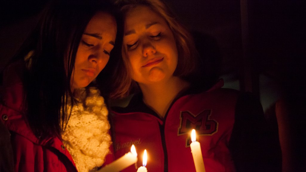 Students from Marysville-Pilchuck High School grieve 