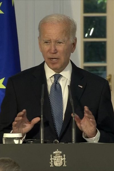 President Biden speaking in Spain.