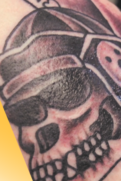 Bored Ape Football Tattoo on Arm