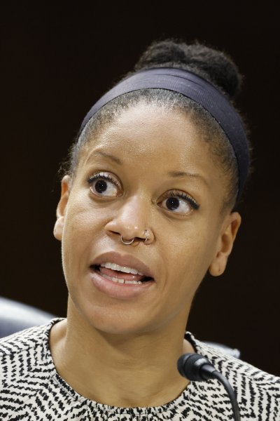 Khiara Bridges, professor of law at the UC Berkeley School of Law, speaks during a Senate Judiciary Committee hearing in Washington, D.C., US, on Tuesday, July 12, 2022.