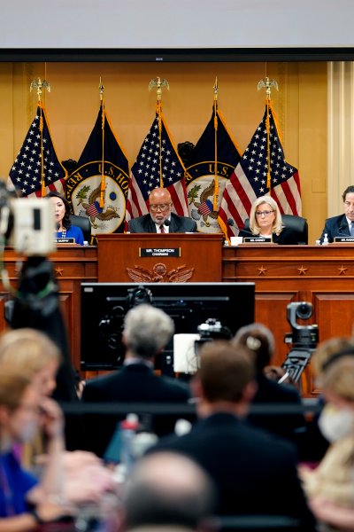Committee Chairman Rep. Bennie Thompson (D-MS) and Vice Chair Rep. Liz Cheney (R-WY) lead the seventh hearing held by the Select Committee to Investigate the January 6th Attack on the U.S. Capitol on July 12, 2022 in the Cannon House Office Building in Washington, DC.