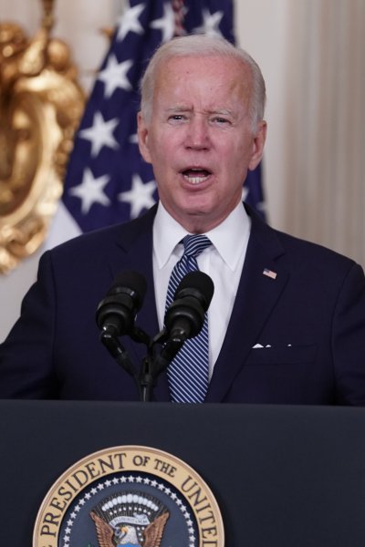US President Joe Biden speaks before signing H.R. 5376, the Inflation Reduction Act of 2022, in the State Dining Room of the White House in Washington, D.C., US, on Tuesday, Aug. 16, 2022.