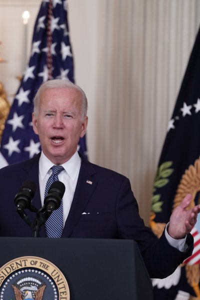 US President Joe Biden speaks before signing H.R. 5376, the Inflation Reduction Act of 2022, in the State Dining Room of the White House in Washington, D.C., US, on Tuesday, Aug. 16, 2022.